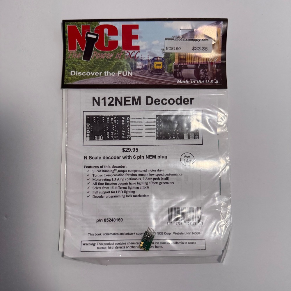 NCE N12NEM Decoder N Scale 6 Pin